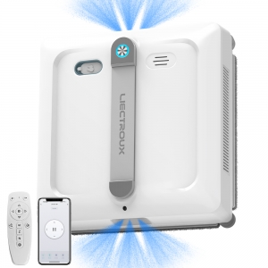 Robot lave-vitres Liectroux S9, 2 brosses rotatives, pulvérisation pompe 6 buses, moteur sans balais, aspiration 9KPa, vitres sans cadre, 8 microrupteurs, corde + câble 2en1, appli & télécommande, alertes vocales Robot lave-vitres Liectroux S9, 2 brosses rotatives, pulvérisation pompe 6 buses, moteur sans balais, aspiration 9KPa, vitres sans cadre, 8 microrupteurs, corde + câble 2en1, appli & télécommande, alertes vocales